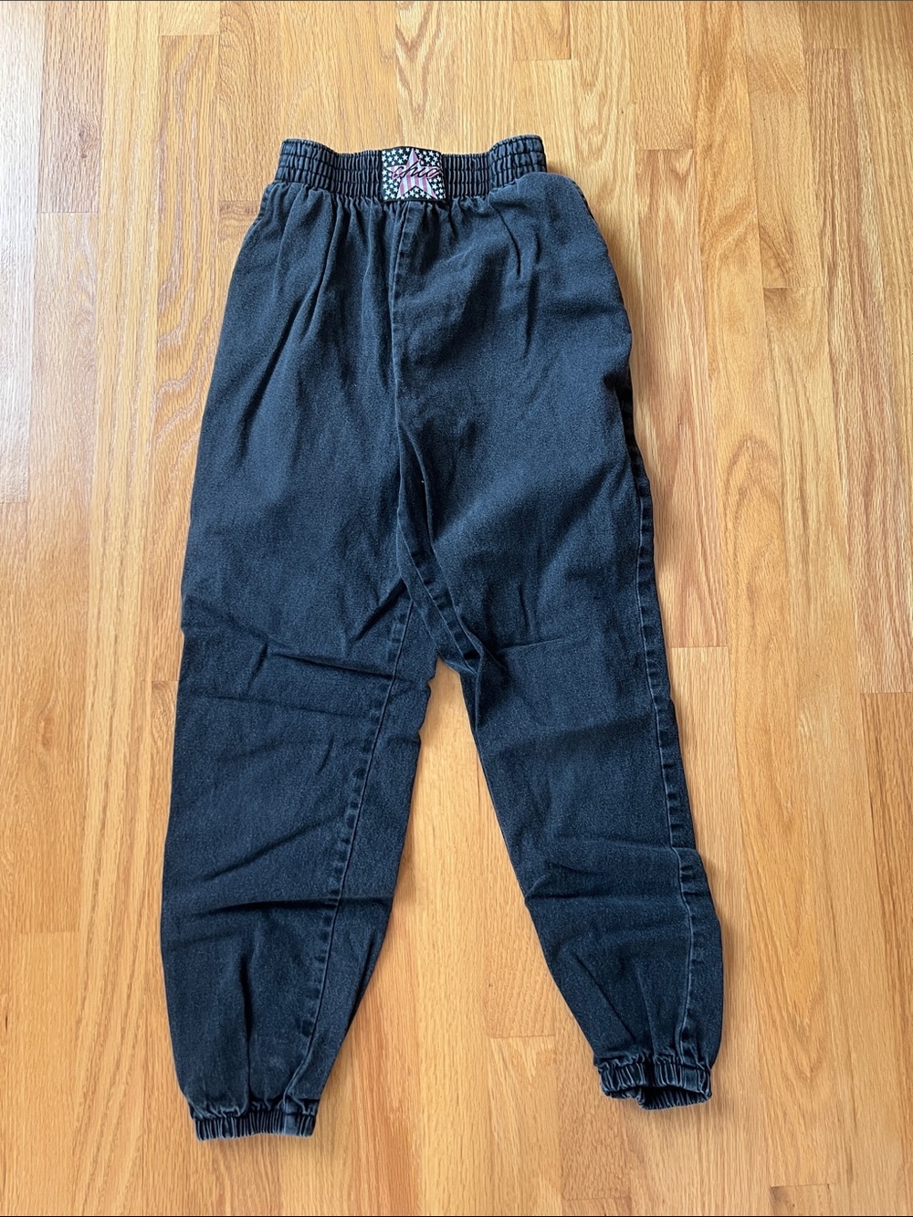 Vintage Chic elastic waist denim pants youth size large